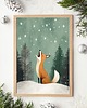 grafiki i ilustracje PLAKAT świąteczny zimowa ilustracja lis pokój dziecka 2