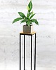 kwietniki Kwietnik Metalowy Drewno TAVOLO 80cm czarny loft 3