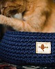 legowiska dla psów i kotów Legowisko dla kota ze sznurka handmade granatowe 5