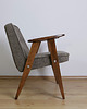 fotele Fotel 366 Chierowski Kawka lata 60 PRL. Kawowa tapicerka Orzechowe drewno 1