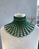chokery Koronkowy choker butelkowa zieleń  elegancki naszyjnik w stylu vintage 4