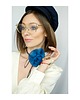chokery Niebieski choker z jedwabiu 3