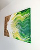 obrazy JOY III 60x90  Kobieta Ręcznie malowany złoto i zieleń nowoczesna abstrakcja 9