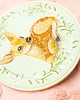 Ozdoby na ścianę Sarenka light green, haft w tamborku 20 cm 2