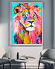 plakaty Lew w kolorach - grafika na plakacie 1