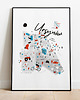 plakaty Warszawa Mapa Ursynów plakat 50x70 cm 1