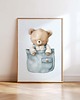 obrazy i plakaty do pokoju dziecięcego Plakat Na Ścianę Dla chłopca Niebieskie misie nr. 11 1
