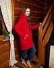 bluza z kapturem damska BLUZA NA ZAMEK ALINA czerwona 3