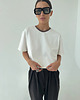 t-shirt damskie T-Shirt Move crop ecru cacao pliska 3