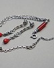 bransoletki wire wrapping Cekinowa red - bransoletka 8