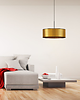 lampy wiszące Złota lampa wisząca do salonu w stylu glamour SINTRA MIRROR z abażurem 60 cm 1