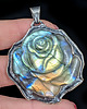 pierścionki srebrne Pierścionek rainbow rose- labradoryt 3