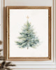 plakaty PLAKAT choinka vintage grafika drzewko akwarela 2