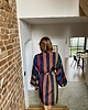 szlafroki damskie Szlafrok narzutka kimono w eleganckie paski 1