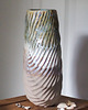 wazony Wazon ceramiczny- beż- krem/szałwia, dwa otwory, 30cm 5