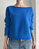 bluza bez kaptura damska Chabrowo niebieska bluza cięta Bez ściągaczy 1