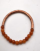 bransoletki - inne Bransoletka miedziana handmade z koralikami: sun stone 4