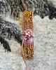 bransoletki - inne Bransoletka handmade z nici z kwiatuszkiem i koralikami 6