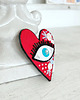 broszki Broszka PATRZ SERCEM 14 ręcznie haftowana przypinka 1