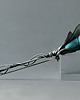 broszki Srebrna broszka w kolorze teal green 2