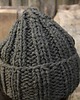 czapki damskie Szara czapka beanie  z wełną Hand Knit 2