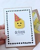 kartki scrapbooking Żółty ludzik. Kartka urodzinowa dla fanów klocków 1