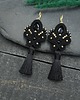 kolczyki soutache Kolczyki sutasz z chwostami czarne długie eleganckie wieczorowe Cosima 2