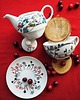filiżanki Świąteczny zestaw imbryk z filiżanką Tea for one ZIMOWA WIOSKA 1