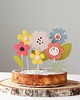 kuchnia - różne Kolorowy bukiet kwiatów. Topper na tort 2