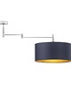 plafony Czarna lampa sufitowa na wysięgniku ruchomym RANGUN GOLD w stylu glamour 6