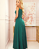 sukienki maxi damskie 299-4 CHIARA elegancka maxi suknia zielona 1