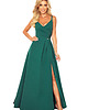 sukienki maxi damskie 299-4 CHIARA elegancka maxi suknia zielona 5