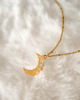 wisiory Złoty łańcuszek kuleczkowy z ażurowym księżycem Intuicja 7