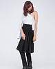 spódnice midi Black assym peated skirt 2