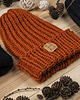 czapki damskie Czapka beanie z wełny merynosa handmade POMARAŃ 1