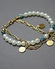 bransoletki złote Pearls /white/ perły majorka - bransoletka 2