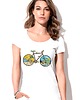 t-shirt damskie Koszulka organiczna z nadrukiem Bike 1