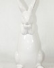 Wielkanoc - inne Dekoracja - zatroskany biały królik 39x15x15 cm 2
