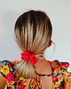 gumki do włosów Gumka jedwabna, scrunchie, frotka soczysty koral MIDI 4
