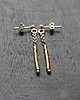 kolczyki z kamieniami Kolczyki pałeczki golden 2