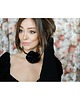 chokery Czarny choker z jedwabiu 2
