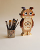 lampy do pokoju dziecka Drewniana Lampka Gagax - Brown 4