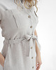 sukienki midi damskie Lniana Sukienka MARIGOLD almond milk 3