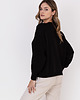 swetry damskie  Sweter w sportowym stylu - SWE322 czarny MKM 2