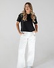 t-shirt damskie T-shirt Crop-Voila Czarny 2