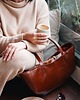 torby na ramię Shopper GINA M koniak szewro GOLD 3