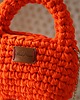 torebki do ręki Candy mała torebka  bawełniana neonowa pomarańczowa 7
