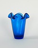 wazony Wazon szklany kobaltowy, duński design, lata 70, produkcja: Dania 3