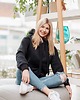 bluza z kapturem damska Bluza Clasic kangurka czarna 1