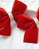 ozdoby do włosów dla dzieci Spinki do włosów świąteczne kokardki czerwone WELUROWE SW11 1